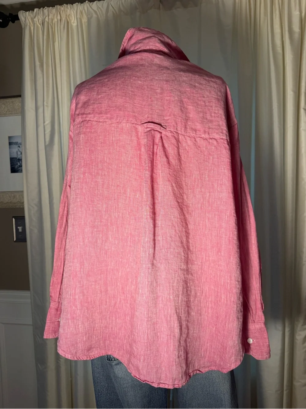 Madewell Bubble Gum Classic Relaxed Linen Button-Down Shirt - S